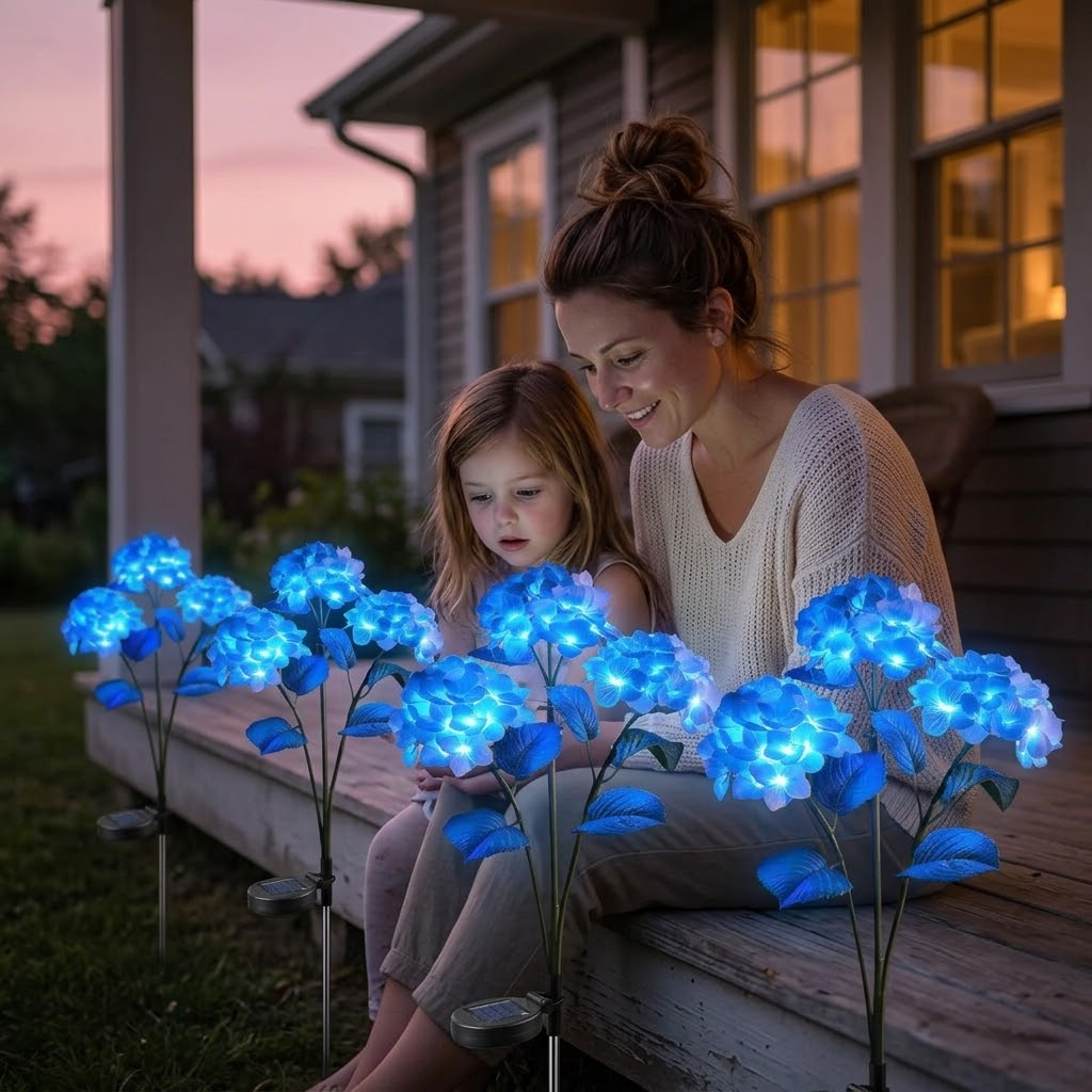 Lumelle – Solarne lampy ogrodowe hortensji (2-pak)