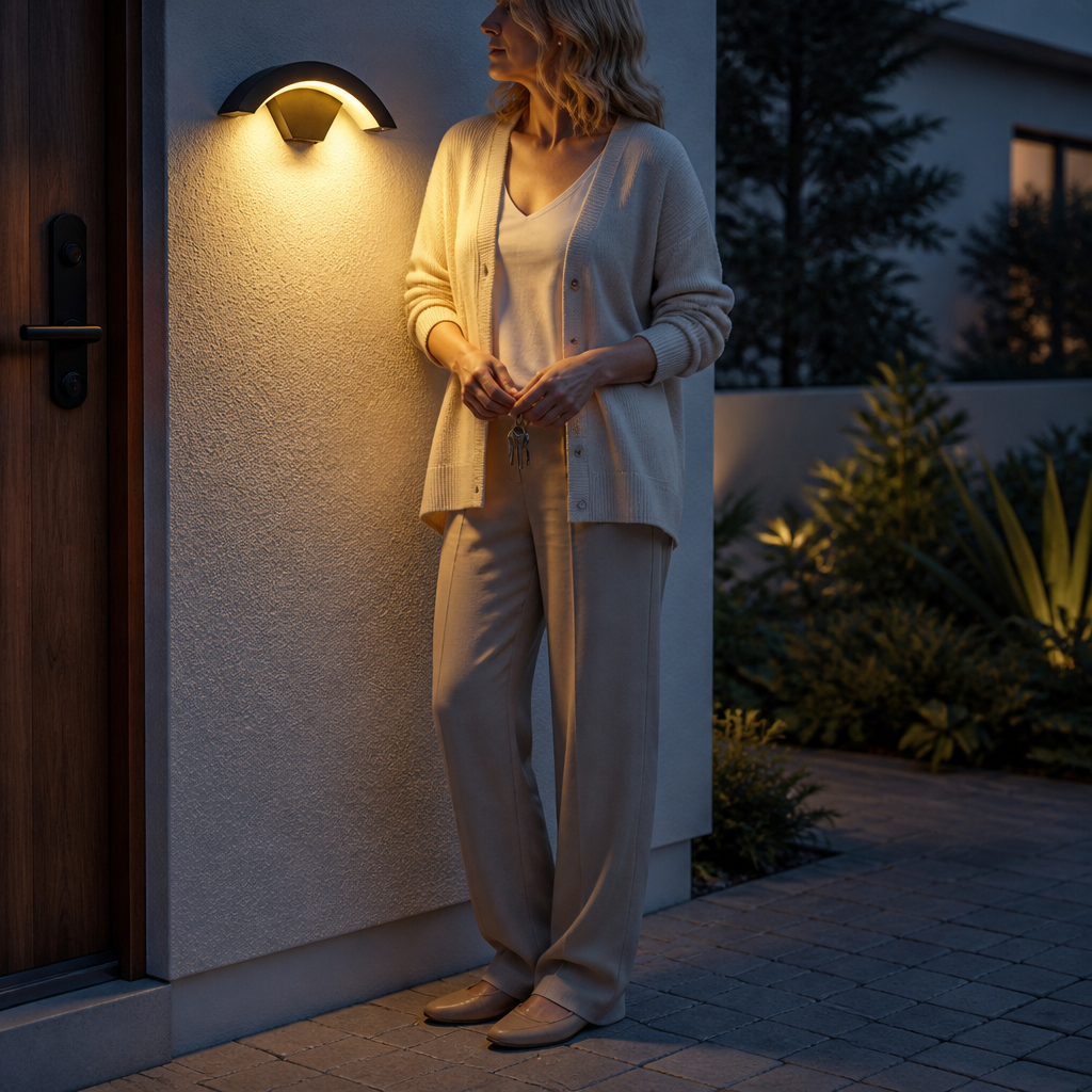 Nightfast – Zewnętrzna lampa ścienna z czujnikiem ruchu