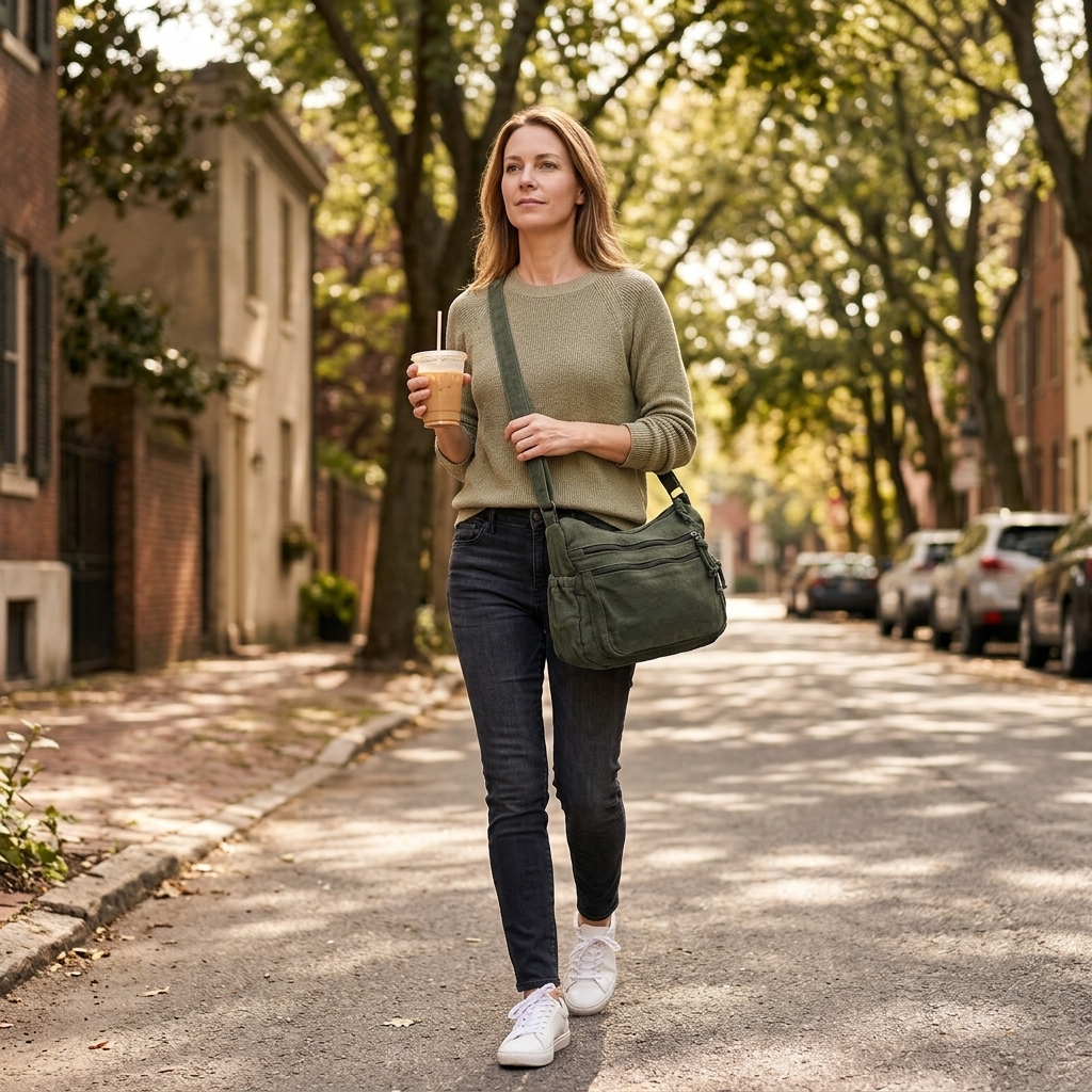Carvia – Torba Hobo z Prania Canvas na Co Dzień