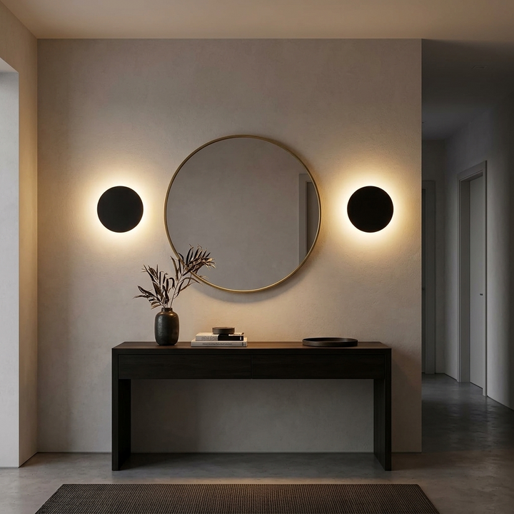Lunaro – Lampa ścienna LED z podświetleniem Eclipse