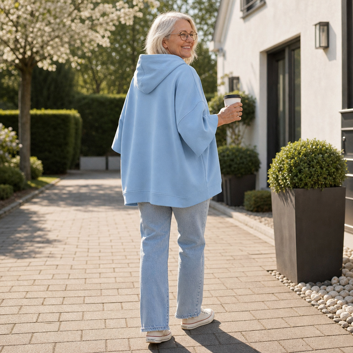 Wearbella – Oversized Bluza z Kapturem z Szerokimi Rękawami