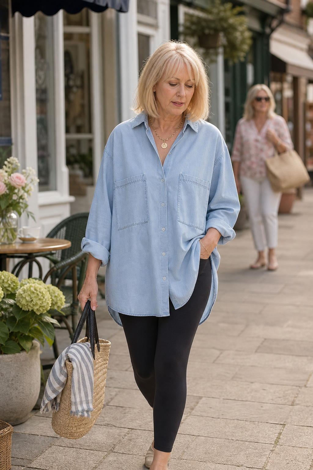 Wearbella – Przesadnie Duża, Miękka Koszula z Dżinsu Chambray