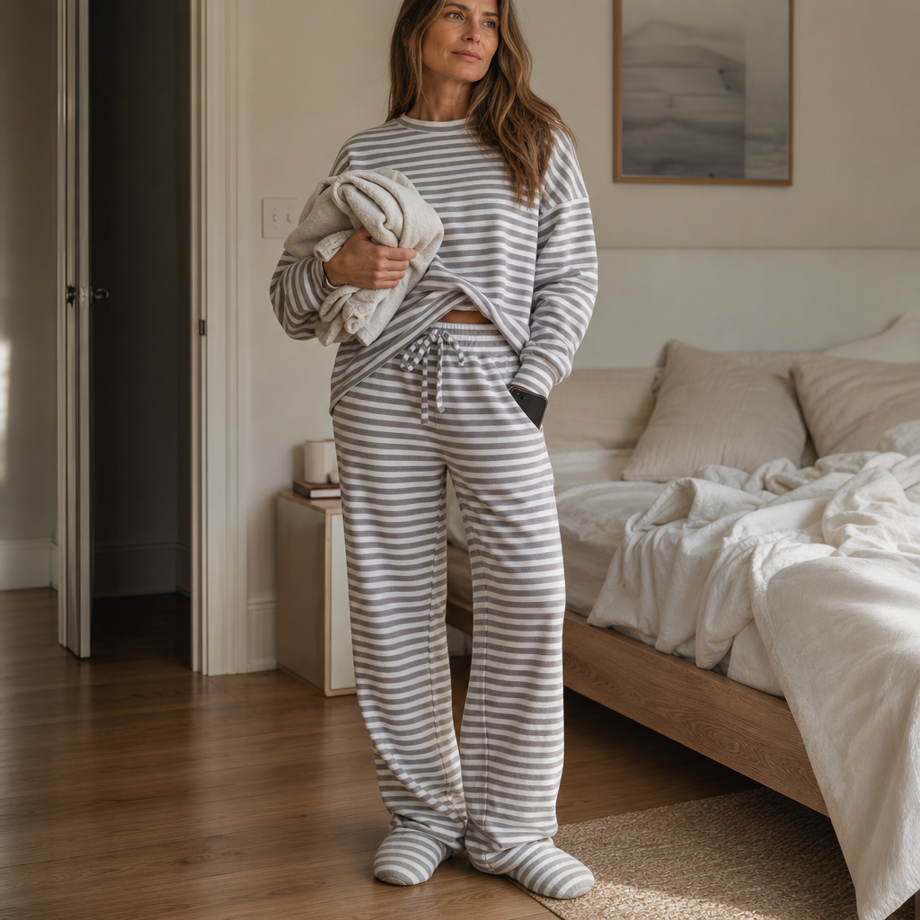 Wearbella – Zestaw z Paskowanym Topem i Spodniami