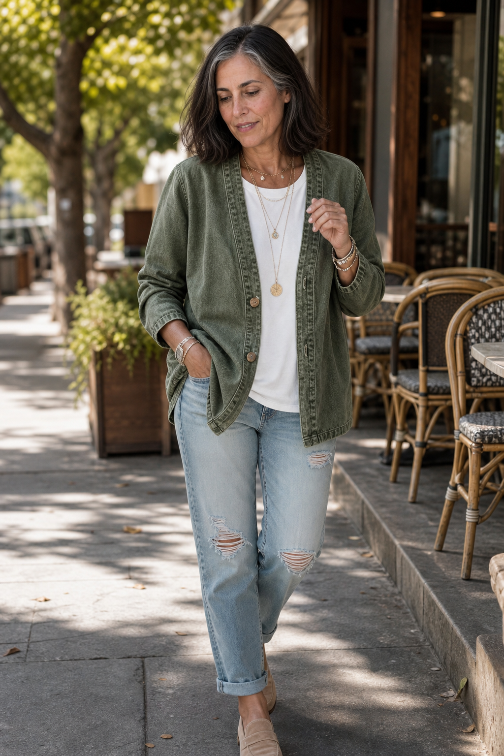 Corriveau – Kurtka w stylu prania denimu