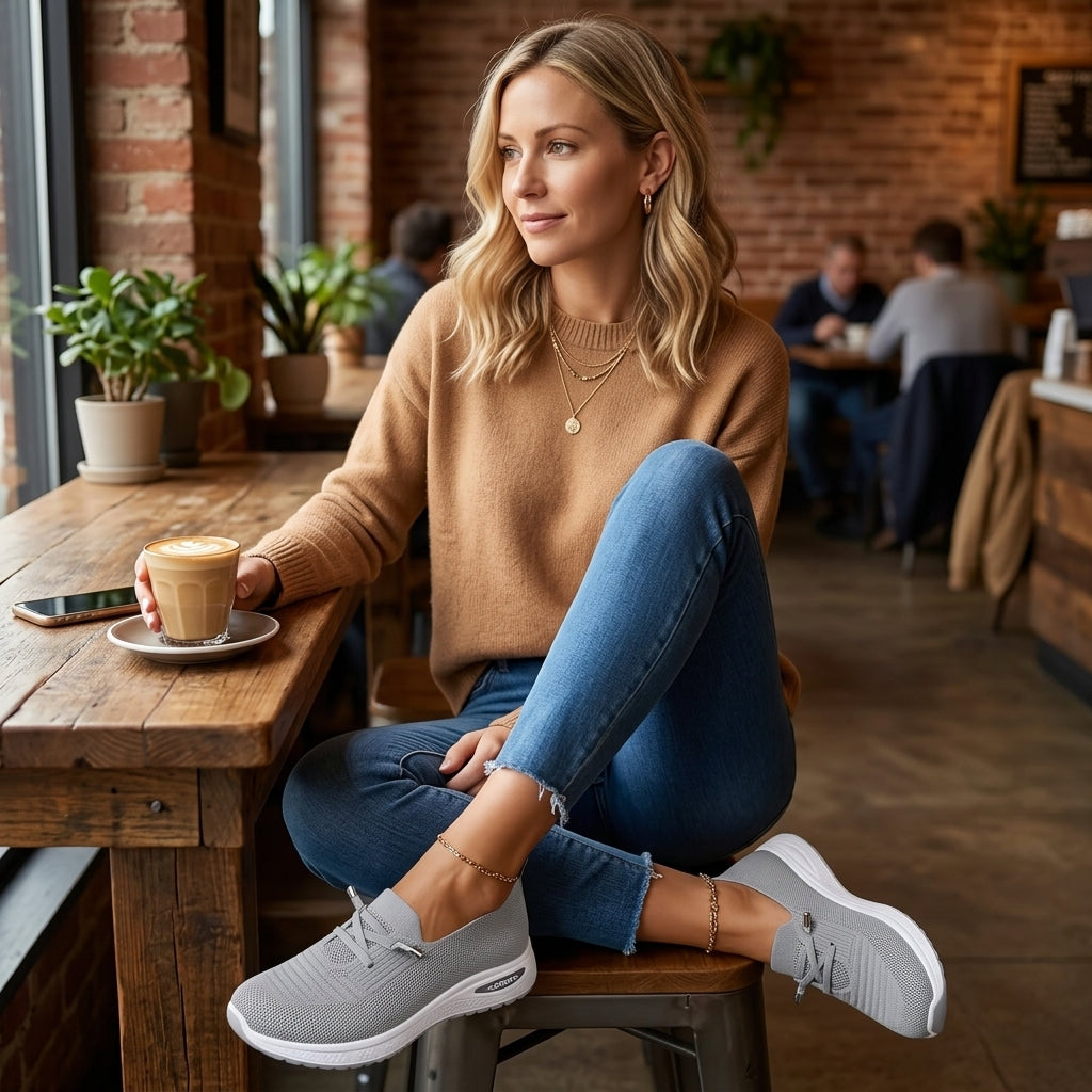 Strideflow – Lekkie Siatkowe Sneakersy Slip-On