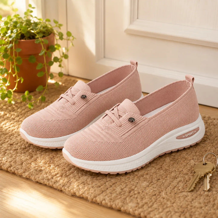 Stelora – Dzianinowe Sneakersy Slip On dla kobiet, Amortyzowane Buty do Codziennego Chodzenia