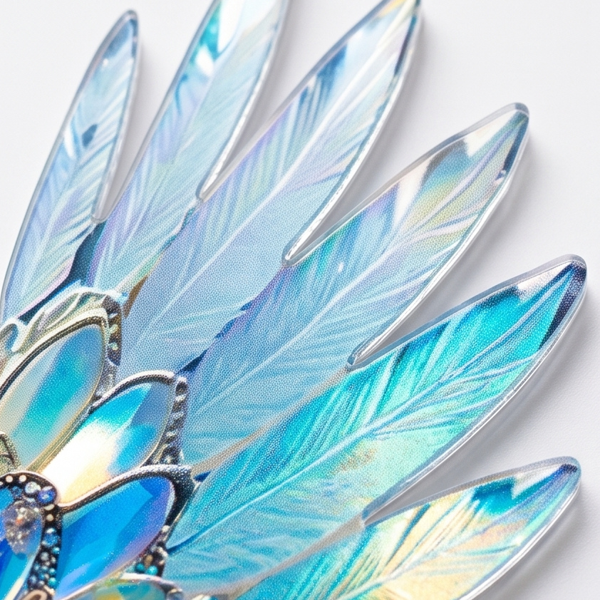 Lumara – Ornament w kształcie iryzującego błękitnego ptaka