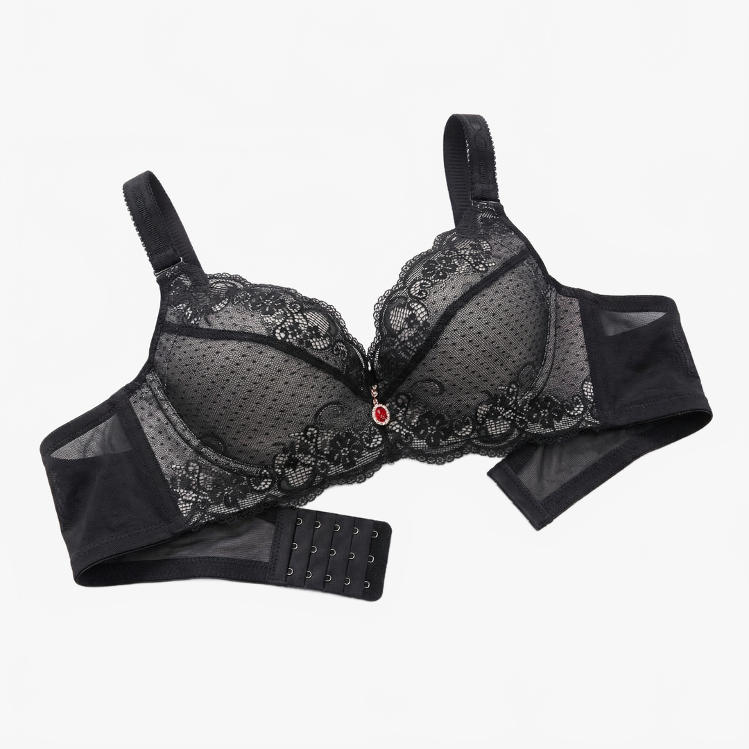 Florelle – Biustonosz Push-Up z Koronką dla Kobiet z Wygładzającymi Skrzydełkami