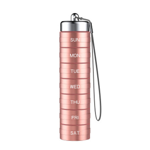 Pillvault – Wodoodporny 7-dniowy aluminiowy organizer na leki