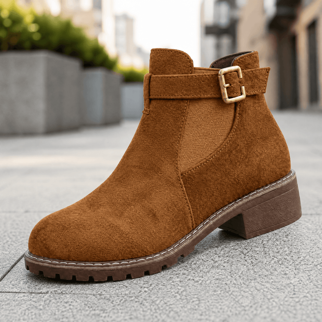 Solace – Niskie botki na obcasie typu slip-on dla kobiet