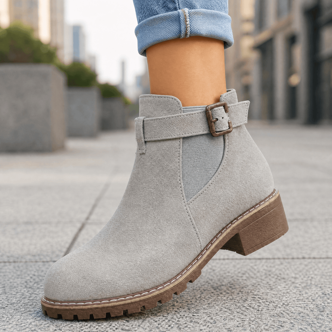 Solace – Niskie botki na obcasie typu slip-on dla kobiet