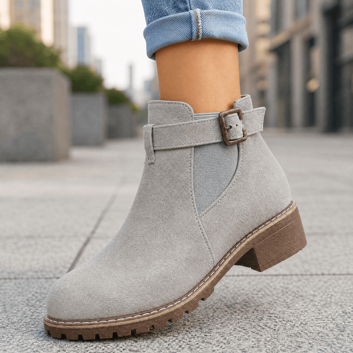 Solace – Niskie botki na obcasie typu slip-on dla kobiet