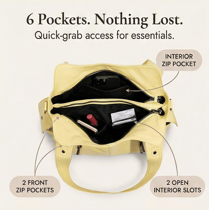 Sovana – Miękka torba na ramię z paskiem crossbody