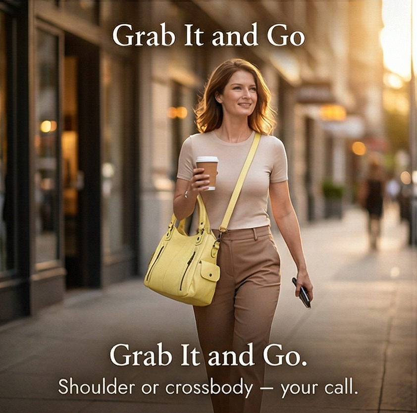 Sovana – Miękka torba na ramię z paskiem crossbody
