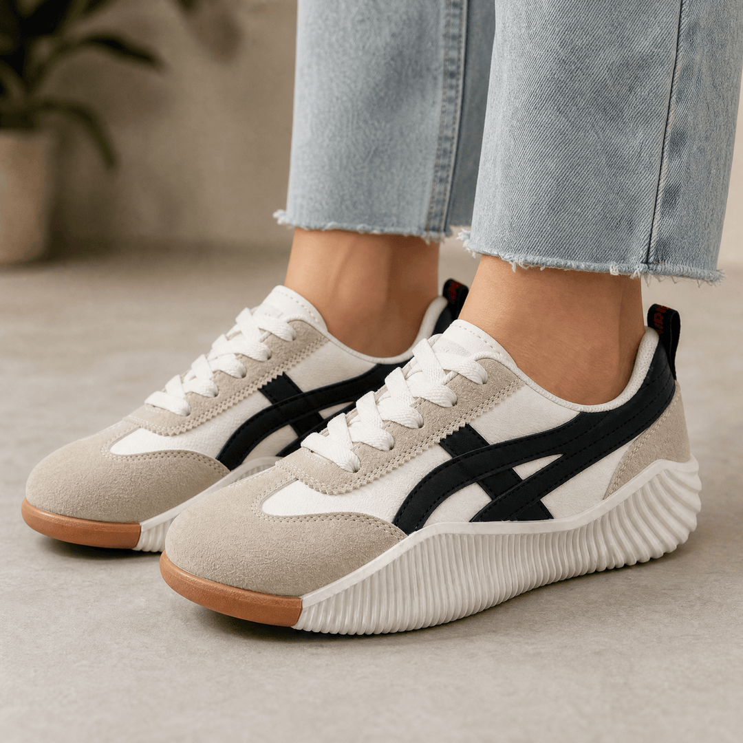 Stradia - Damskie Retro Sneakersy na Platformie dla Całodniowego Komfortu