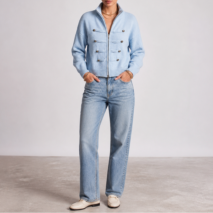 Wearbella – Kardigan z zamkiem i szczegółem w stylu husarskim