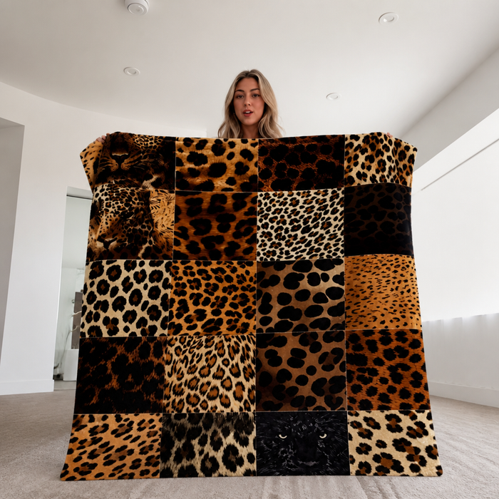 Purrfecto – Koc w Leopardzie z Poliestru