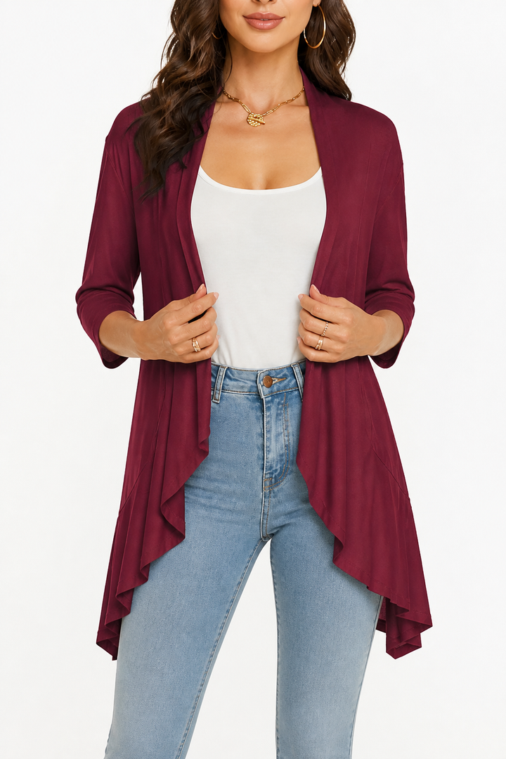 Wearbella – Kardigan z 3/4 rękawami i otwartym przodem