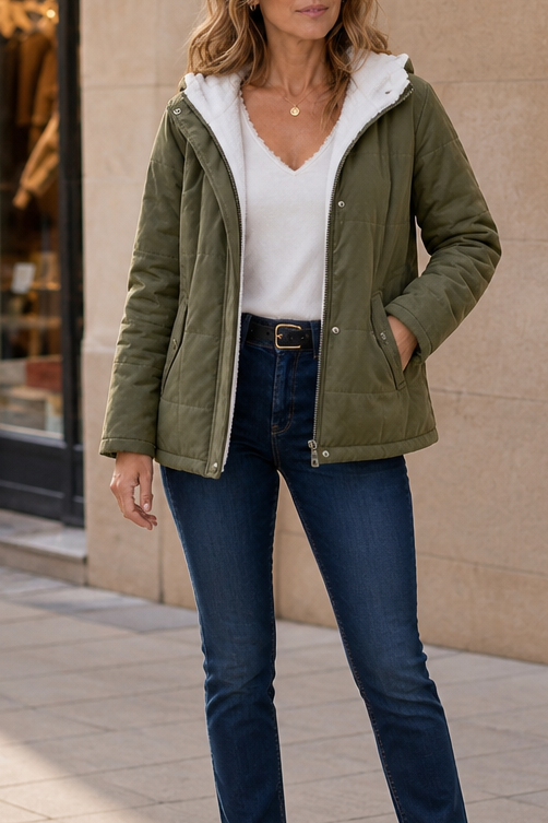 Coldbourne – Gruba Kurtka Puchowa z Kapturem