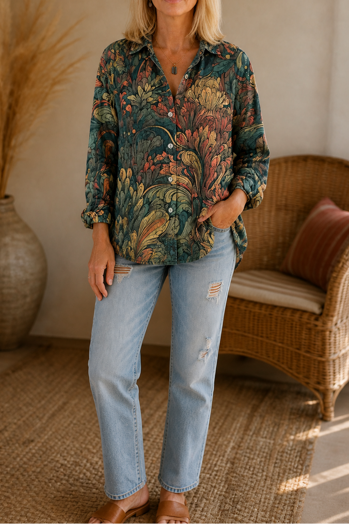 Wearbella – Koszula z nadrukiem w stylu vintage