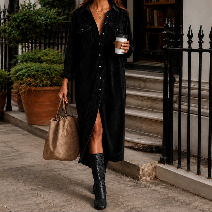 Wearbella – Sukienka koszulowa midi z guzikami z boku