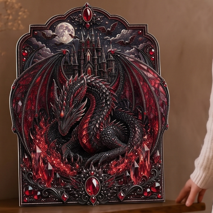 Dragonelle – Zestaw do Sztuki Diamentowej z Kryształowym Smokiem 3D