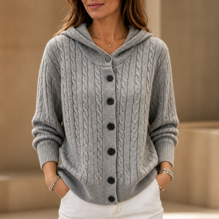 Wearbella – Kardigan z plecionym kablem i kapturem