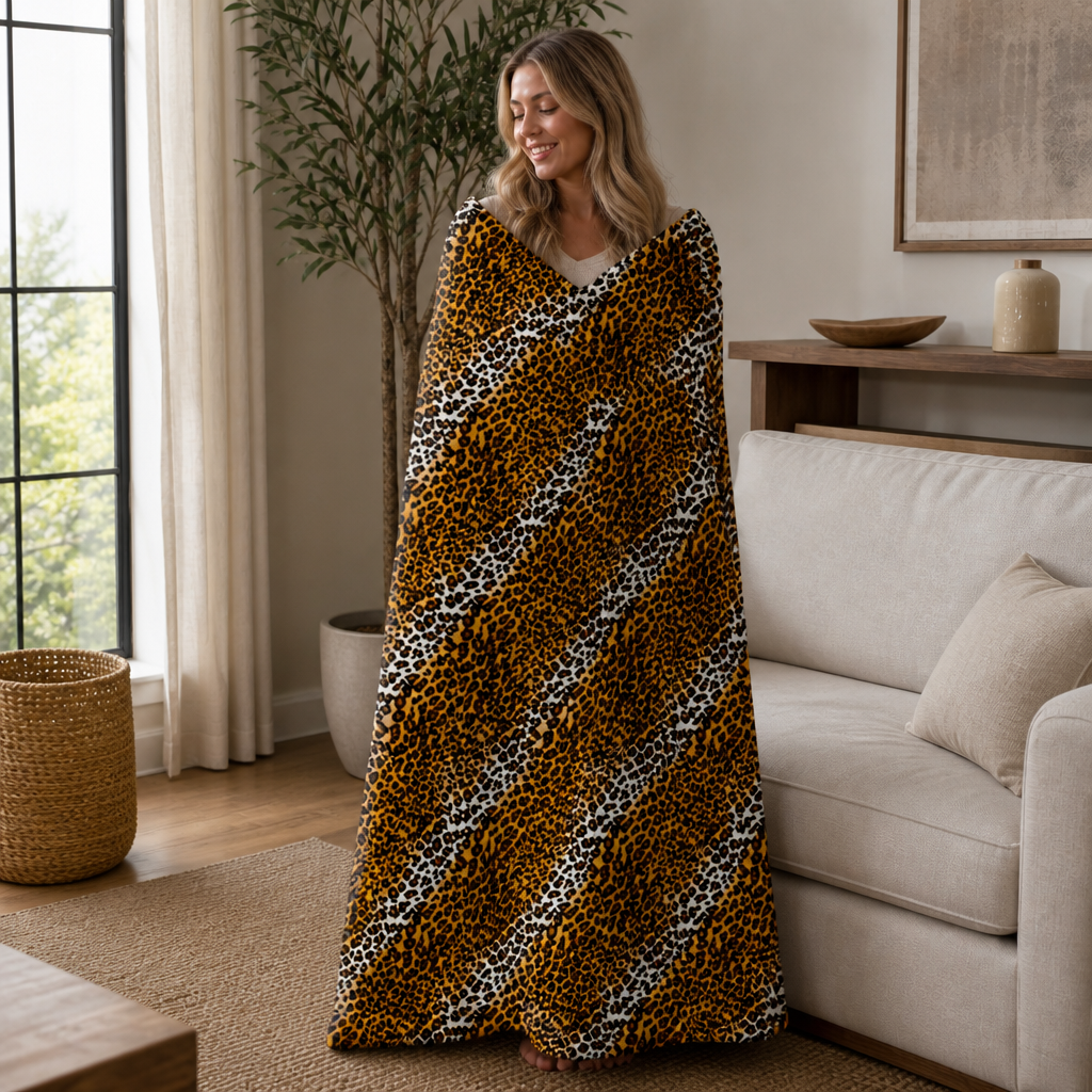 Purrfecto – Koc w Leopardzie z Poliestru
