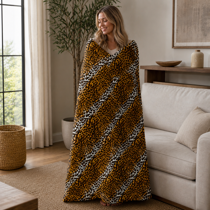 Purrfecto – Koc w Leopardzie z Poliestru