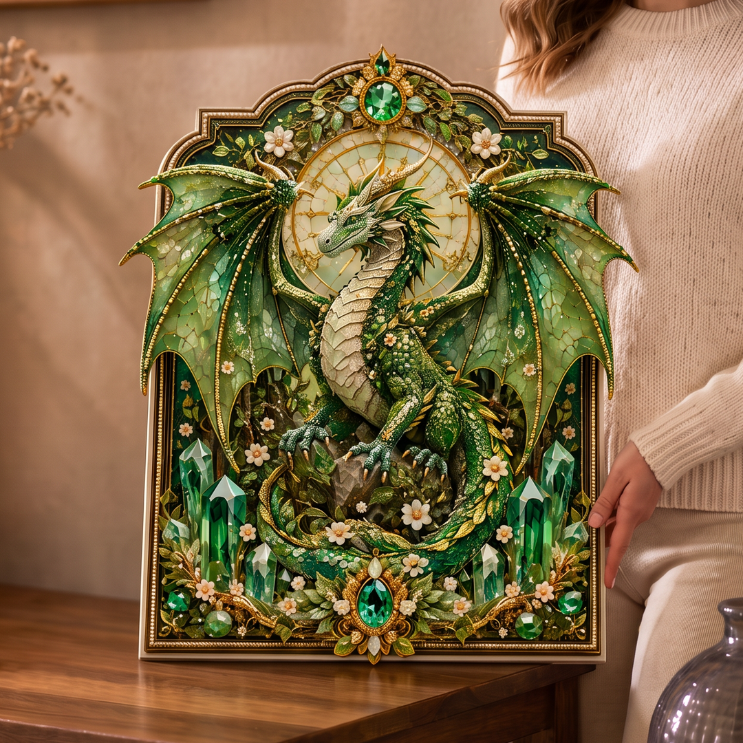 Dragonelle – Zestaw do Sztuki Diamentowej z Kryształowym Smokiem 3D