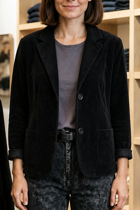 Wearbella – Kurtka o strukturalnych ramionach w stylu cienkiego sztruksu