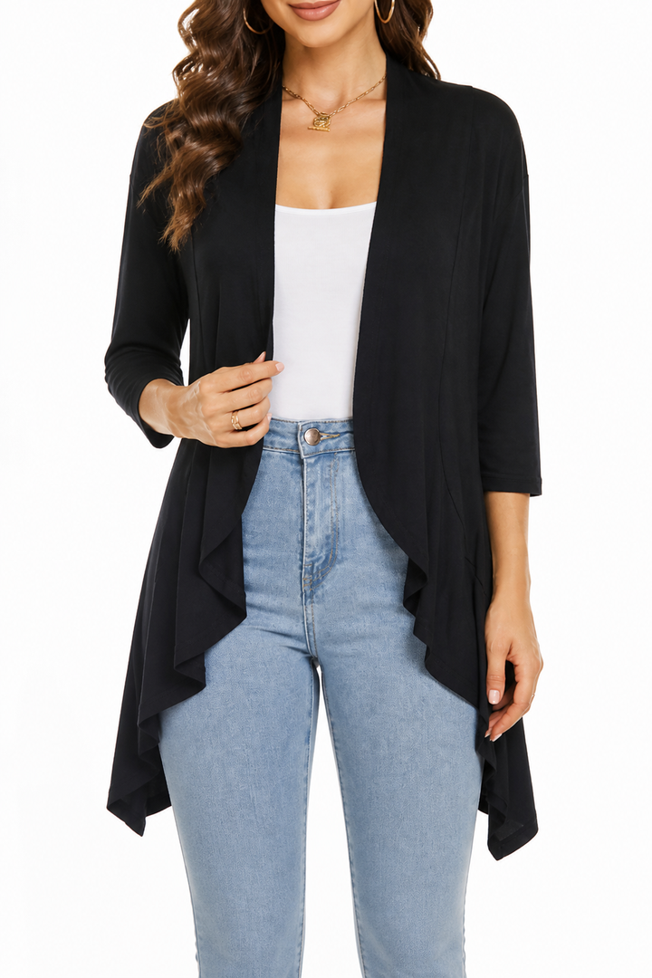 Wearbella – Kardigan z 3/4 rękawami i otwartym przodem