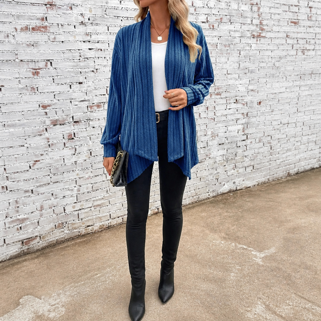 Draperly – Kardigan z otwartym przodem w stylu wodospadu