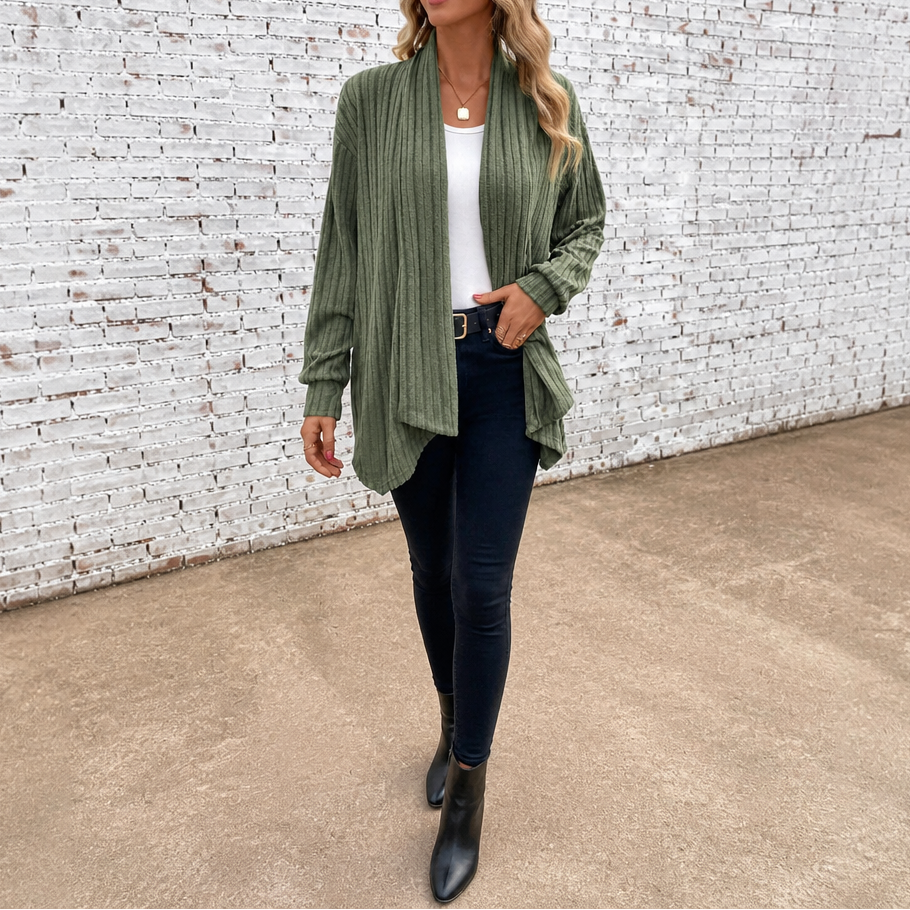 Draperly – Kardigan z otwartym przodem w stylu wodospadu