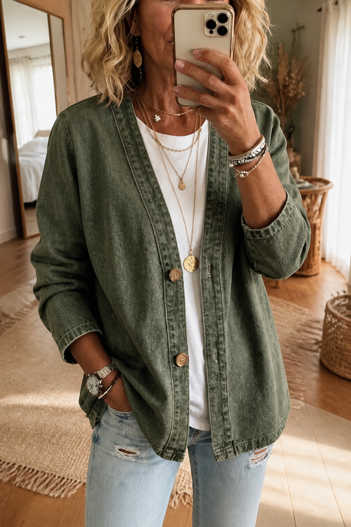 Corriveau – Kurtka w stylu prania denimu