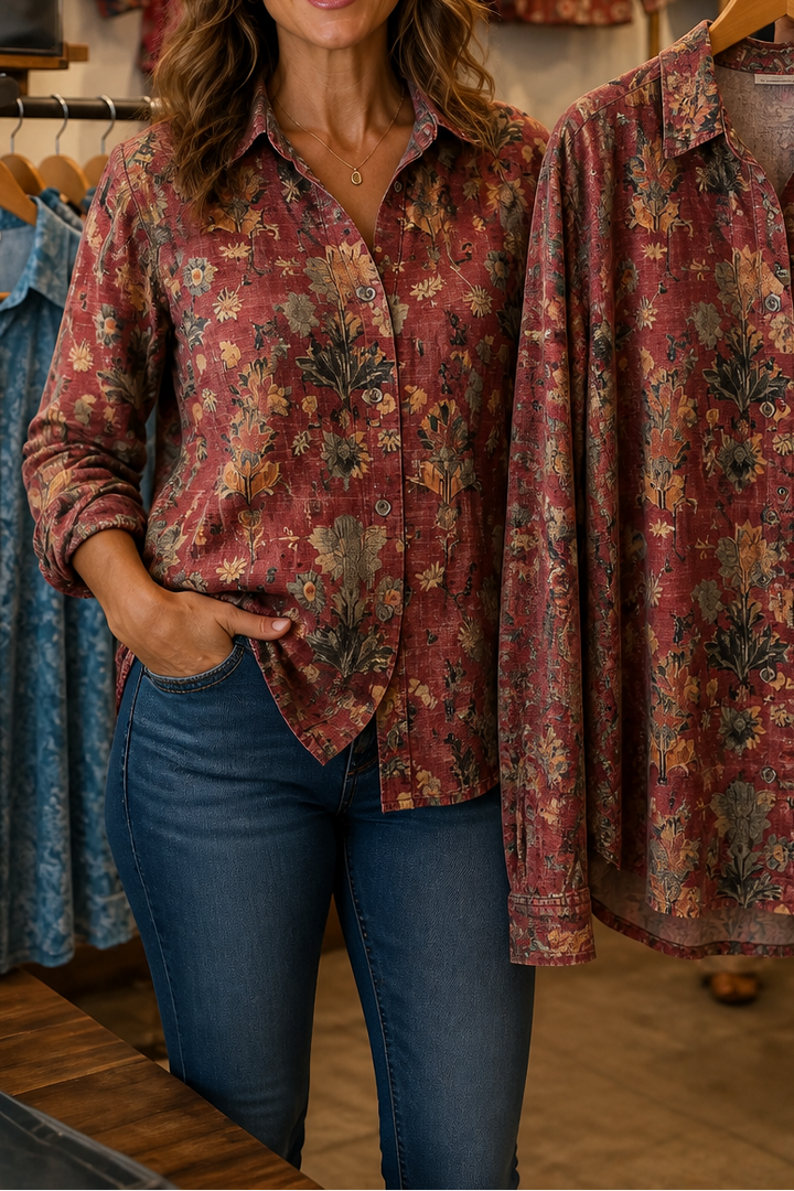 Wearbella – Koszula z nadrukiem w stylu vintage