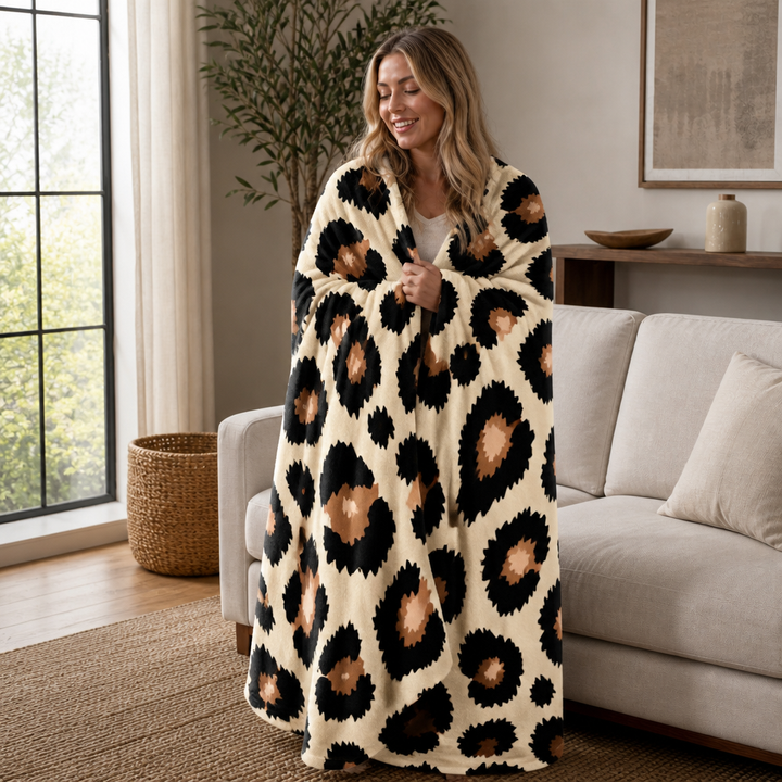 Purrfecto – Koc w Leopardzie z Poliestru