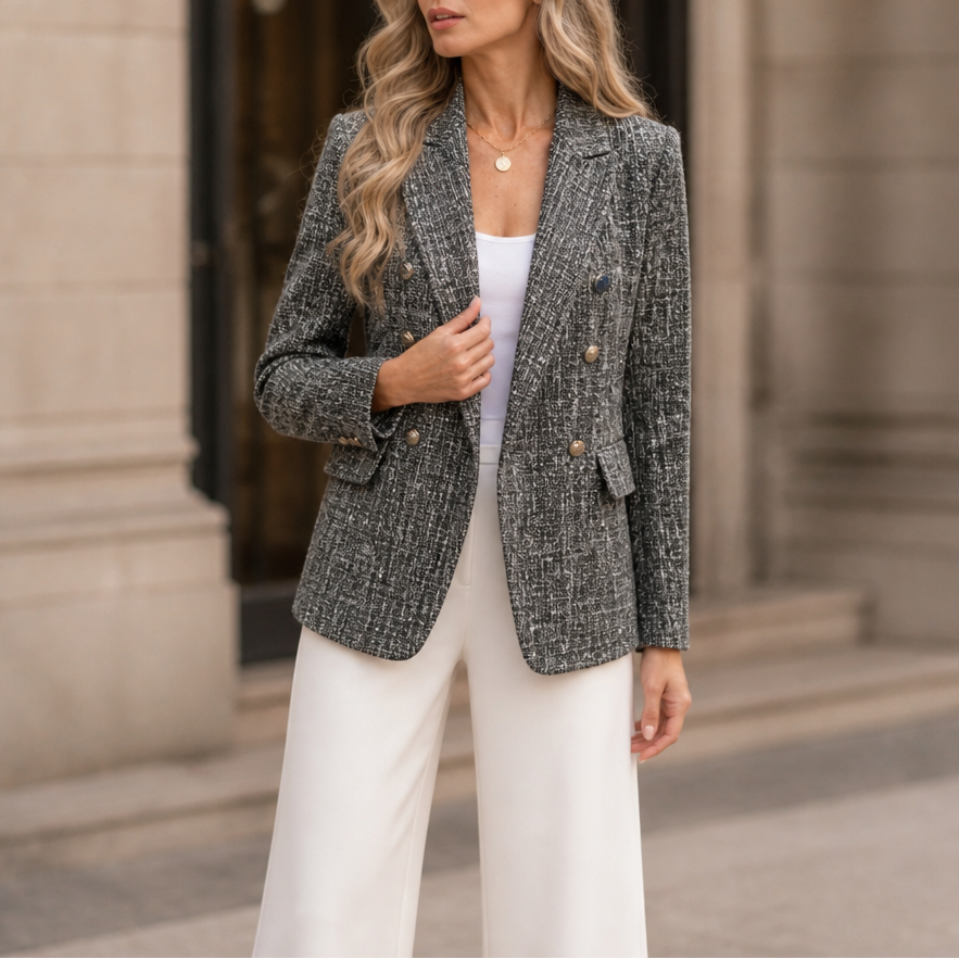 Structa – Dwurzędowa Marynarka Slim-Fit