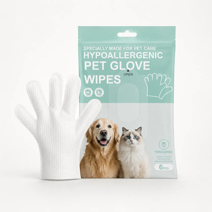 Pawmi – Chusteczki do czyszczenia dla zwierząt bez spłukiwania dla kotów i psów, 6-pack