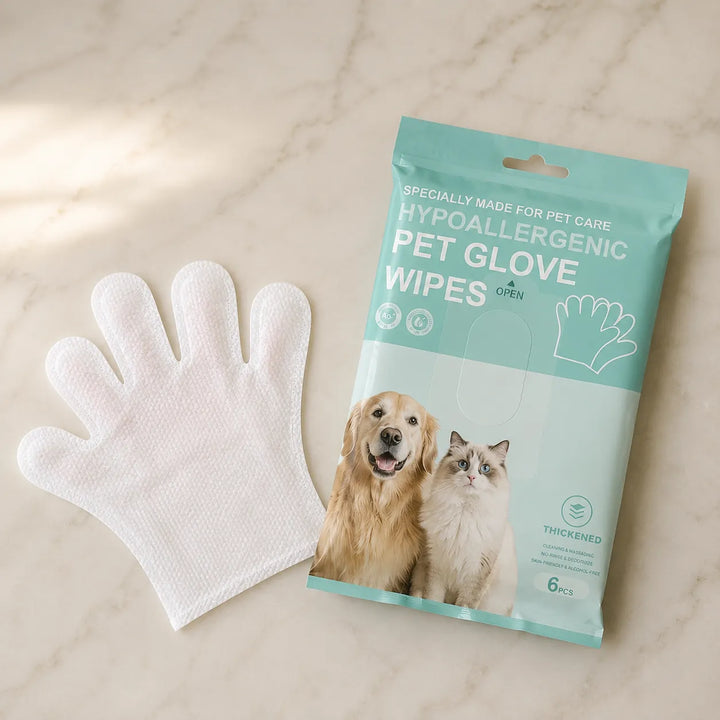 Pawmi – Chusteczki do czyszczenia dla zwierząt bez spłukiwania dla kotów i psów, 6-pack