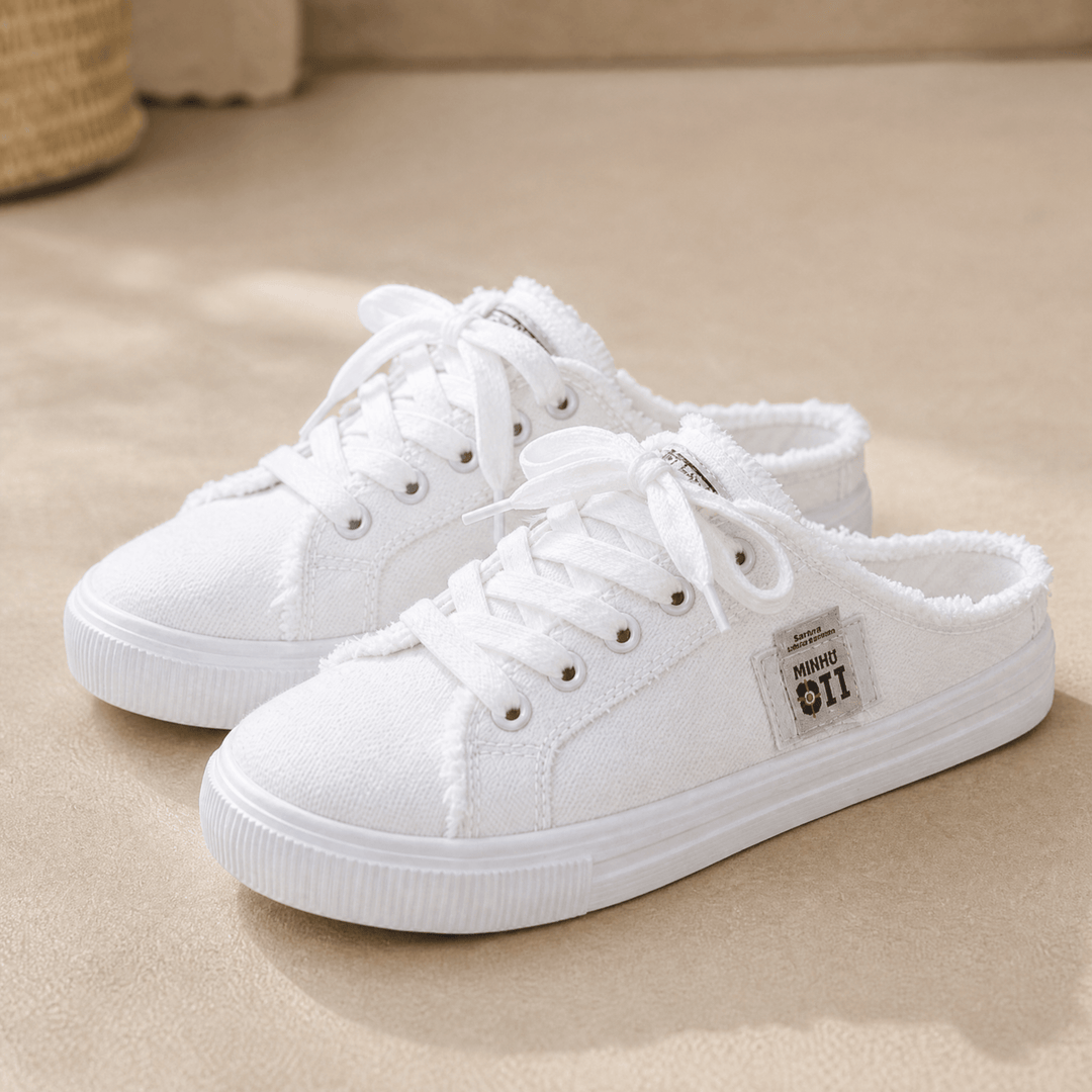 Vellora – Zniszczone Dżinsowe Sneakersy Slip-On