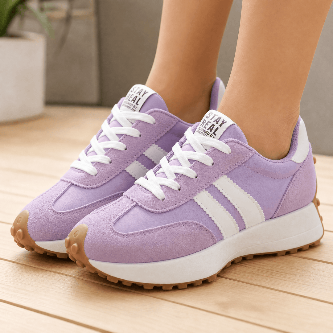 Velora - Retro zamszowe sneakersy dla całodziennych komfortu