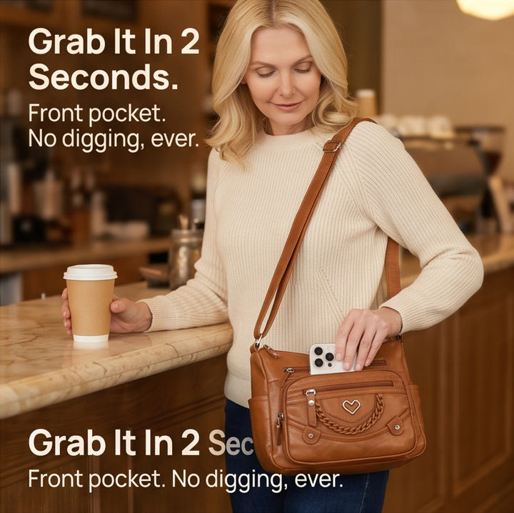Veluna – Torba crossbody z wieloma kieszeniami do codziennego użytku