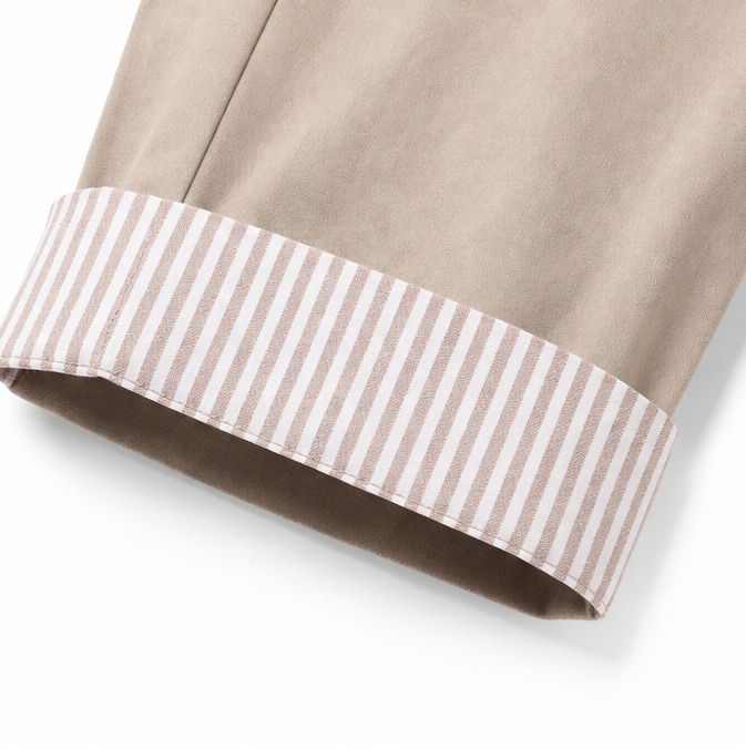 Wearbella – Spodnie 7/8 z paskiem w prążki i elastycznym pasem dla kobiet